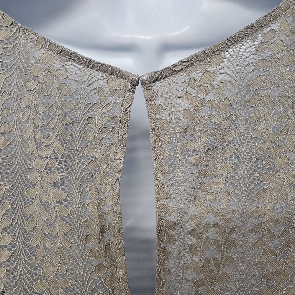 NWT Ever Pretty Dress Floral Lace Gray Satin Maxi Whimsigoth  12 - Picture 10 of 16